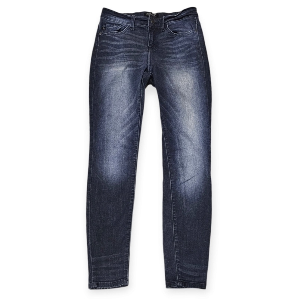 Judy Blue Skinny Fit Weathered Denim Jeans
